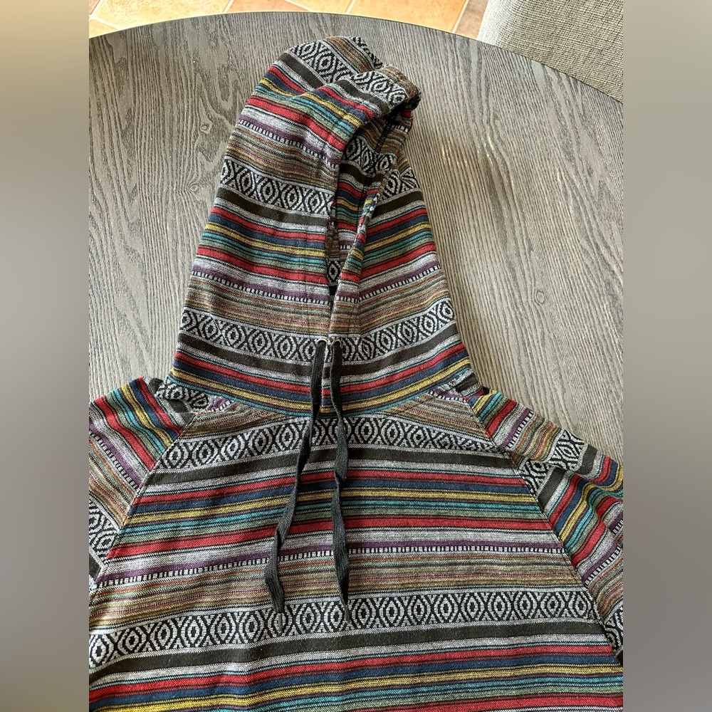 Beautiful Giant Multi Color Patterned Hoodie M/L - Picture 3 of 7